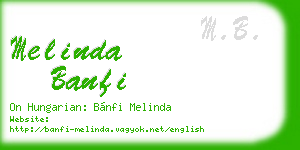melinda banfi business card