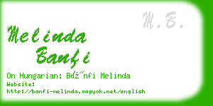 melinda banfi business card